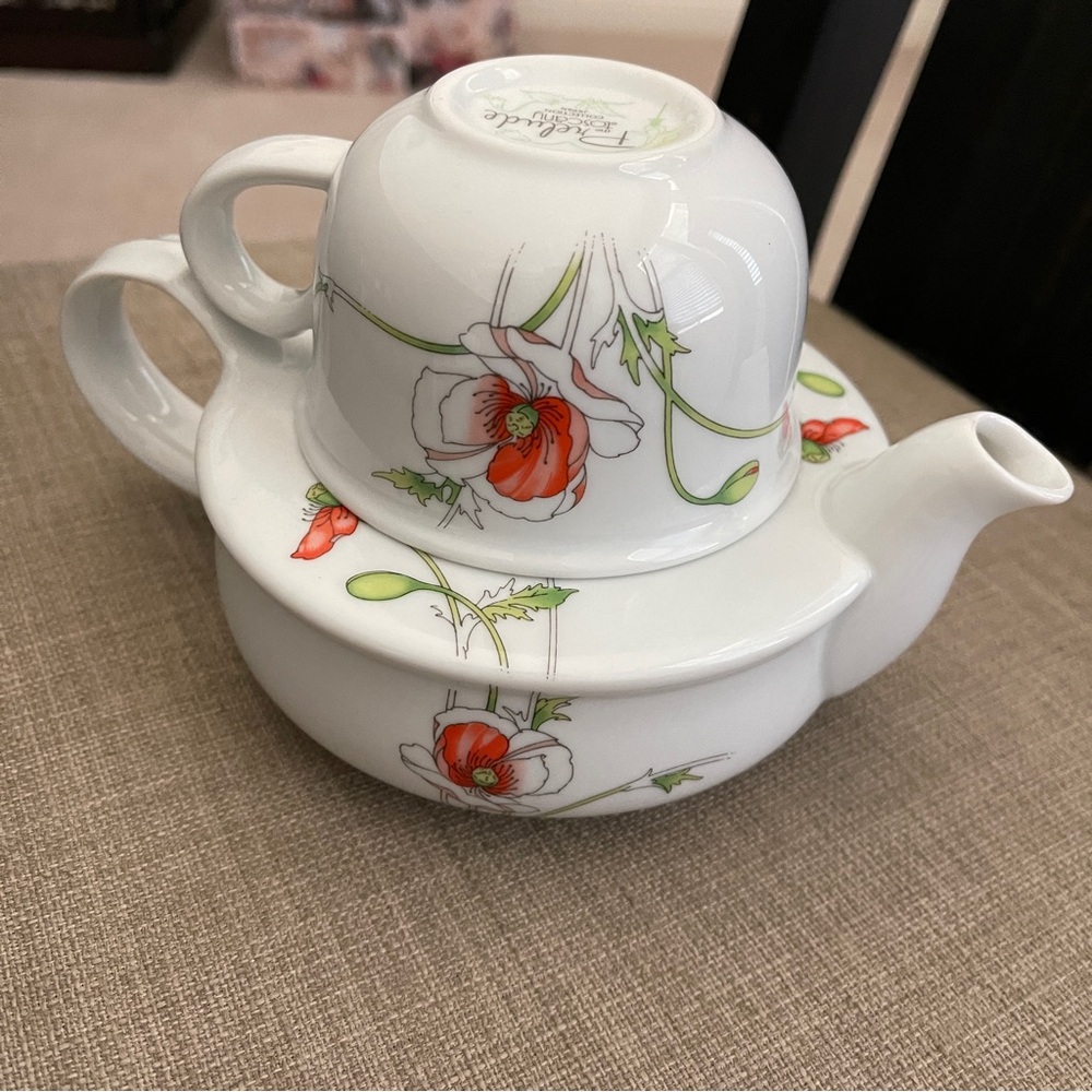 NWOT Vintage Teapot and Cup set Toscany Prelude Collection Japan